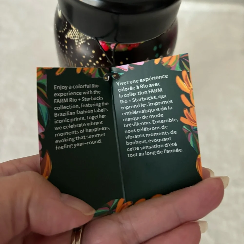 Starbucks x Farm RIO Venti Borogodo Vacuum Sealed Stainless Water Bottle NWT